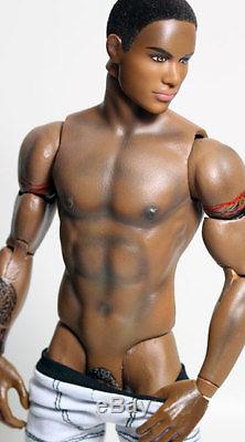 Custom OOAK Barbie Basic Texas Ken African American Doll-Anatomically Correct
