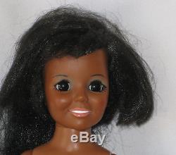 Cute Vintage Ideal 18 Crissy Vinyl Doll African American / Black Version
