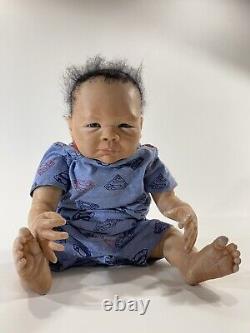 DKP 2006 REBORN Baby Doll Realistic, African American, Black Baby 18 Long