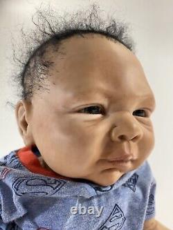 DKP 2006 REBORN Baby Doll Realistic, African American, Black Baby 18 Long
