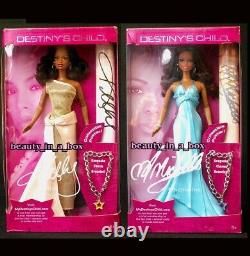 Destiny's Child Barbie Doll Michelle Kelly Lot 2 AA African American Dented