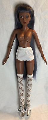 Doris Doll BJD Ball Jointed Doll Gray Cream Lace Feather Crinol Skirt Dress 60cm
