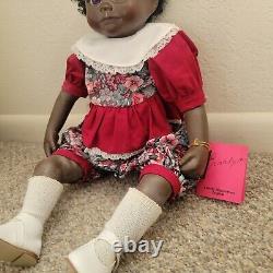 Early Kathy Hippensteel Vinyl Doll Signed Emmalyn #18 African American 18