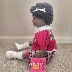 Early Kathy Hippensteel Vinyl Doll Signed Emmalyn #18 African American 18