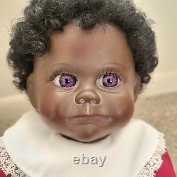 Early Kathy Hippensteel Vinyl Doll Signed Emmalyn #18 African American 18