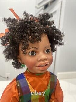 Emet Mold By Donna Rubent 2001 AFRICAN AMERICAN PORCELAIN Doll 14By ML Zapata
