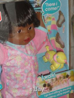 FISHER PRICE LITTLE MOMMY WALK & GIGGLE DOLL AFRICAN AMERICAN 60 SOUNDS, PHRASES