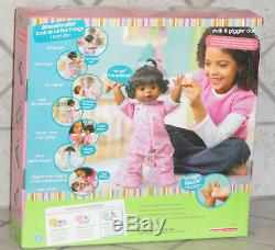 FISHER PRICE LITTLE MOMMY WALK & GIGGLE DOLL AFRICAN AMERICAN 60 SOUNDS, PHRASES