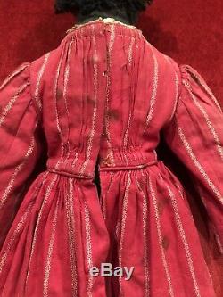 Fab. Antique 19th C. Civil War Era Black Americana Primitive Folk Art Cloth Doll