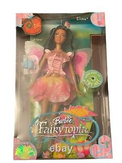 Fairytopia Elina Barbie Doll with Bibble African American Box Slightly Damaged