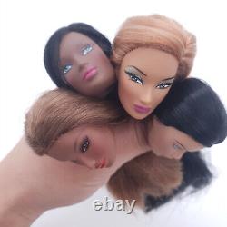 Fashion Royalty Old Model 1/6 Scale Janay And Friends Girl Doll 4pcs Heads Group