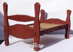 First of two great and unusual African-American doll's beds from the 1940's