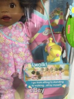 Fisher-Price Little Mommy Walk and Giggle Doll NEW Interactive African-American