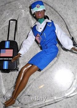 Flight Attendant Doll Air Force One African American 11 with Backpack RETIRED