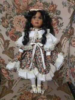 French porcelain african american lady doll