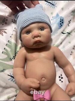 Full Body silicone baby Boy doll 17 inches preemie lifelike
