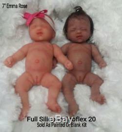 Full Silicone 7 Baby Girl (Emma Rose) Painted With Rooted Hair