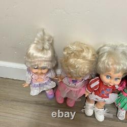Galoob Baby Face Doll Lot Of 7 Black & White 13 1990 Rare Collection