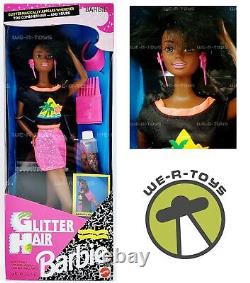 Glitter Hair Barbie African American AA Doll 1993 Mattel 11332 NRFB