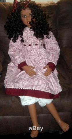 Gorgeous Large Pamela Erff African American Porcelain Doll