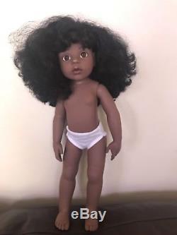 Gotz Doll with Black Hair, Brown Eyes, African American Doll