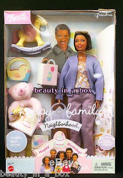Grandma Happy Family African American Barbie Doll Grandmother NRFB Fair Box AA