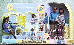 Grandma's Kitchen Happy Family Barbie Doll Grandpa AA African American Grandma