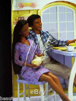 Grandma's Kitchen Happy Family Barbie Doll Grandpa African American NRFB Tear AA