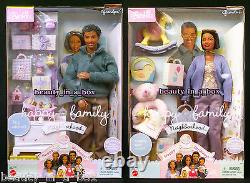 Grandpa Doll Grandma Doll Happy Family Barbie Doll Ken African American NRFB AA