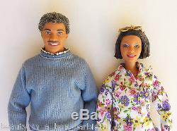 Grandpa Grandma Happy Family Barbie Ken Doll African American AA Eyeglasses Flow