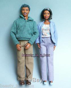 Grandpa & Grandma Happy Family Barbie Ken Doll Grandparents African American AA
