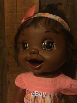 Hasbro 2007 African American Learns To Potty Baby Alive Doll Soft Face