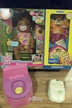 Hasbro Baby Alive Go Bye Bye With Potty Chair And Pacifier! African American
