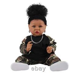 HOOMAI Lifelike Reborn Baby Dolls with Soft Body African American Realistic