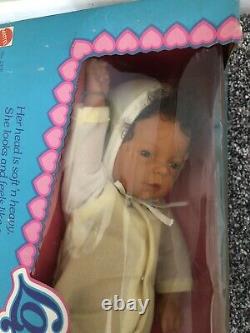 HTF Vintage Mattel Baby Love N Touch African American NRFB 1979 Bare Bottom
