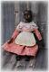 Hand carved wooden African American hitty doll