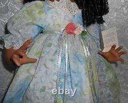 Handmade Collectible 24 African American Porcelain Doll by Paradise Galleries