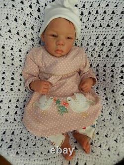 Handsculpted OOAK POLYMER CLAY REBORN AA BIRACIAL Baby Doll LORNA MILLER SANDS