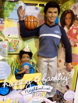 Happy Family Barbie Doll Dad & Son Alan & Ryan Rare African American HTF NRFB