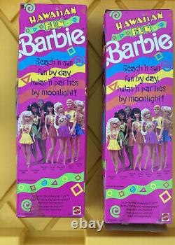 Hawaiian Fun Christie #5944 & Kira #5943 Barbie Doll NRFB 1990 Mattel