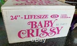 IDEAL Baby Crissy 24 African American Variant Hair Grow Factory Sealed 1980