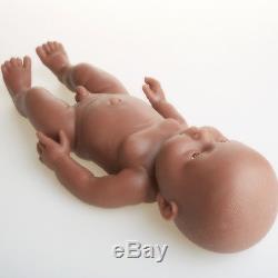 IVITA 16'' Lifelike Full Body Silicone African American Reborn Baby BOY Doll