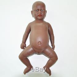 IVITA 18'' Black African American Silicone Reborn Baby Girl Teahing Doll Kid Toy