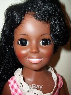 Ideal Black African American Grow Hair Crissy Doll Pink Dress Shoes 1968 1969