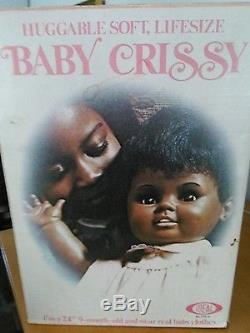 Ideal Vintage 1973 Black/African American BABY CRISSY 23 Vinyl Grow Hair Doll