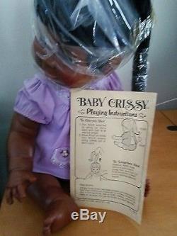 Ideal Vintage 1973 Black/African American BABY CRISSY 23 Vinyl Grow Hair Doll