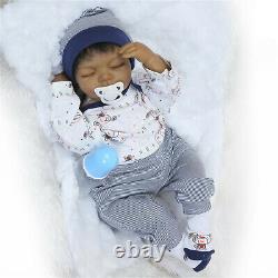 Indian Style Black Reborn Dolls African American Sleeping Boy Newborn Baby Dolls