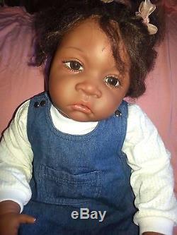 Jasmine 1-1/2 Doll Waltraud Hanl So Truly Real AA African American Ashton Drake