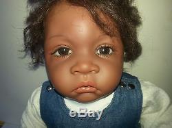 Jasmine 1-1/2 Doll Waltraud Hanl So Truly Real AA African American Ashton Drake