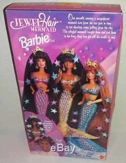 Jewel Hair Mermaid BARBIE AA African American Christie doll 1995 NRFB